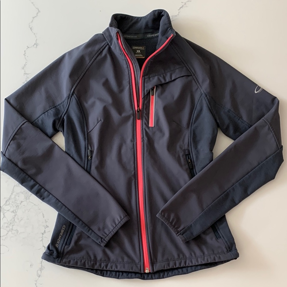 Icebreaker GT Womens Softshell Jacket with Pink Trim